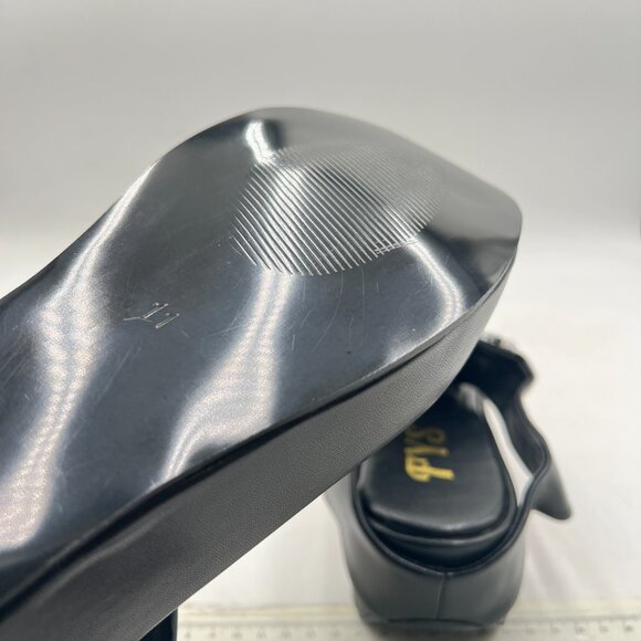 FYS Black Toe Post Slide Sandals Platform Flip Flops Beaded Thong Strap Mules - Picture 6 of 8